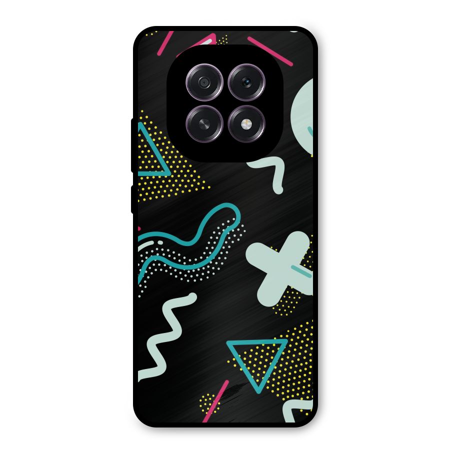 Shapes Pattern Metal Back Case for Oppo F29