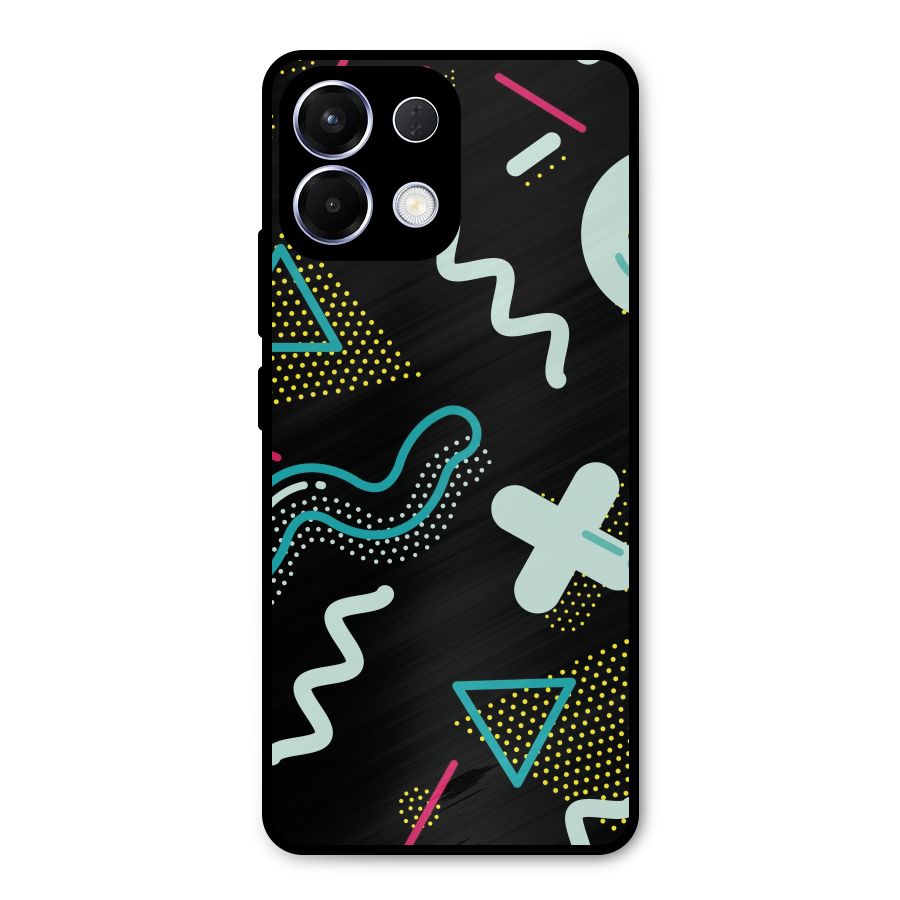 Shapes Pattern Metal Back Case for Oppo K13