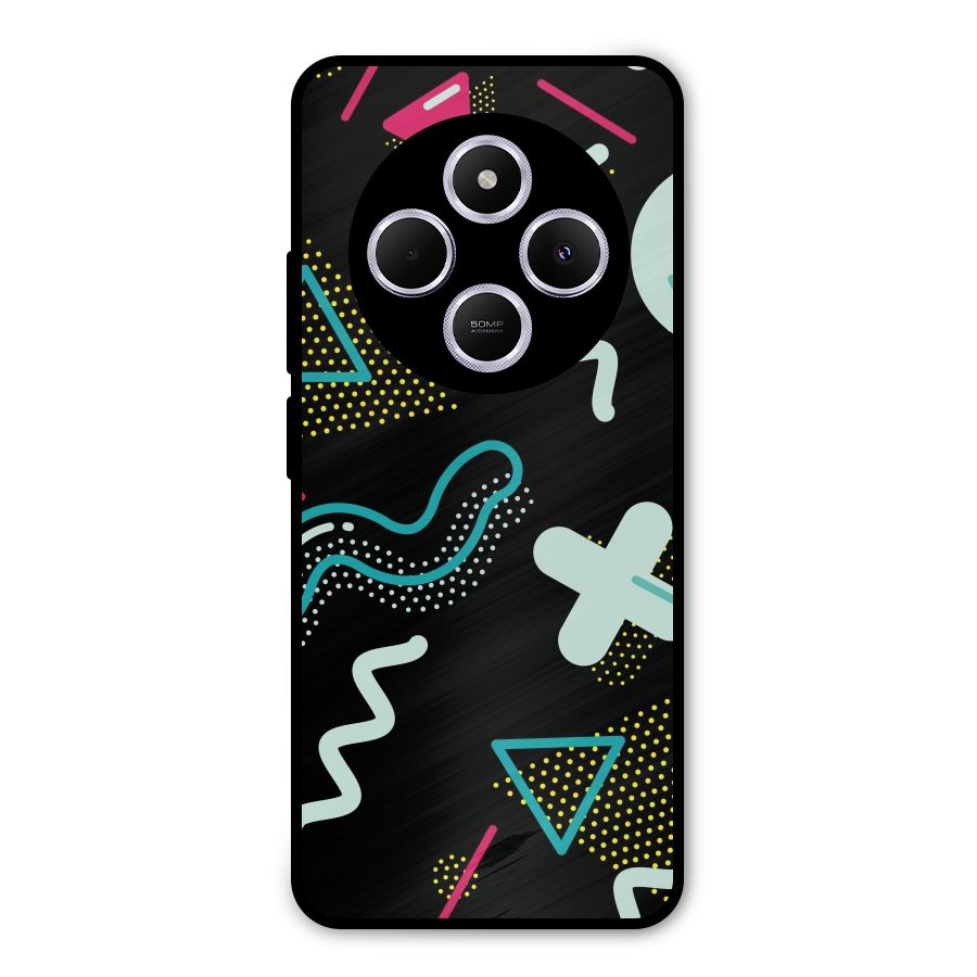 Shapes Pattern Metal Back Case for Poco C75 5G