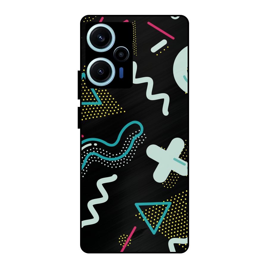 Shapes Pattern Metal Back Case for Poco F5