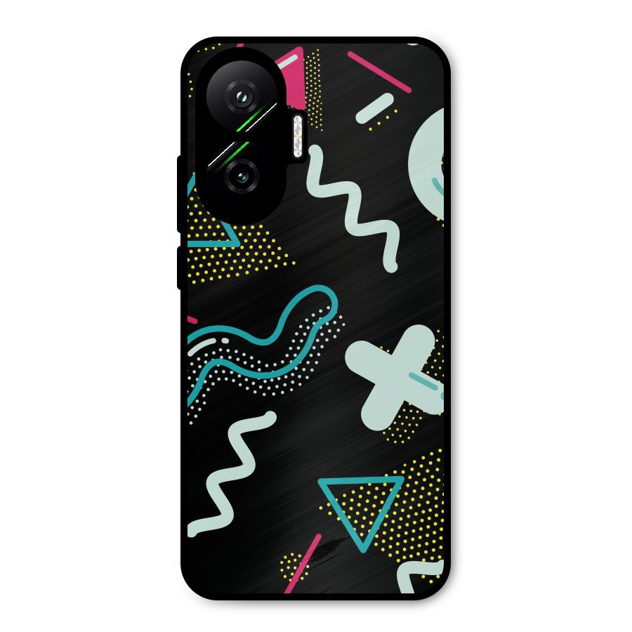 Shapes Pattern Metal Back Case for Poco F7