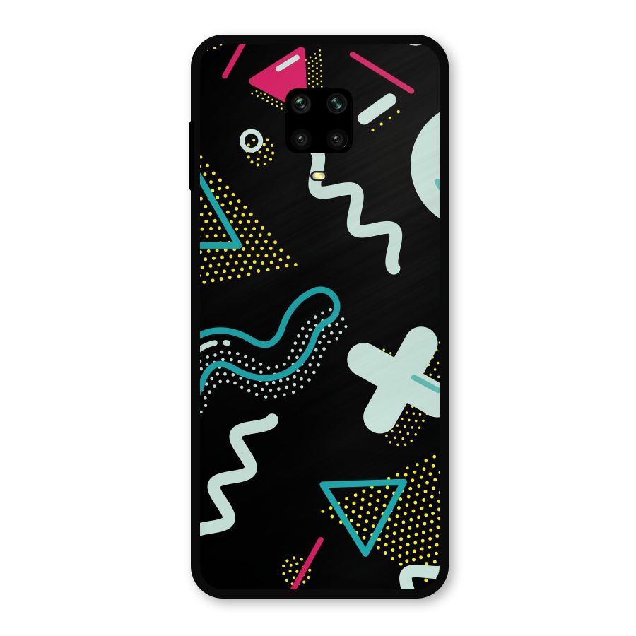 Shapes Pattern Metal Back Case for Poco M2 Pro