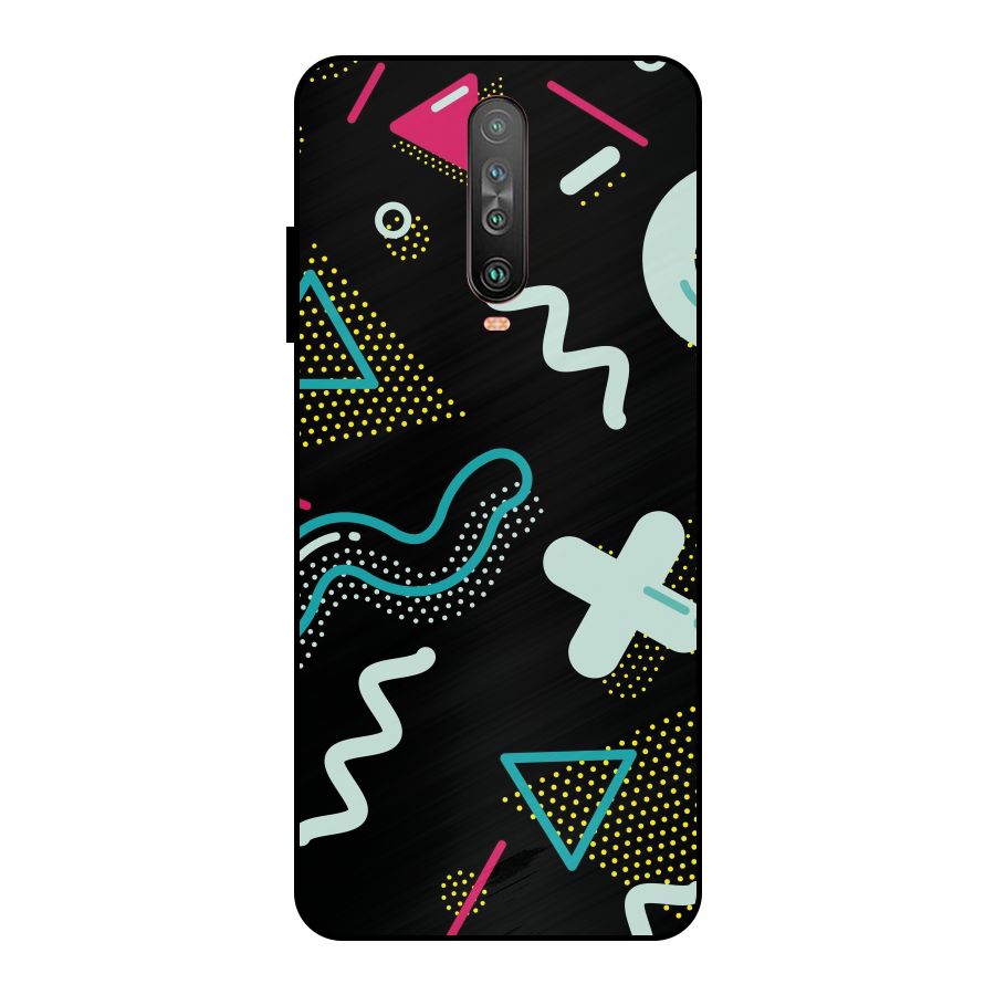 Shapes Pattern Metal Back Case for Poco X2