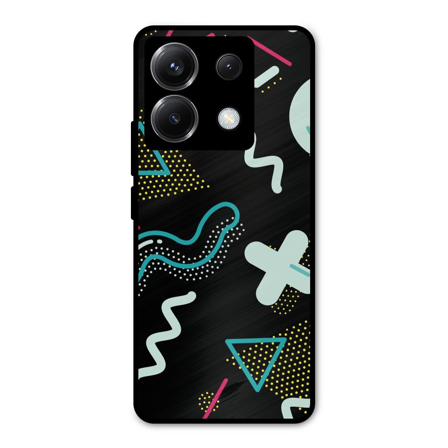 Shapes Pattern Metal Back Case for Poco X6
