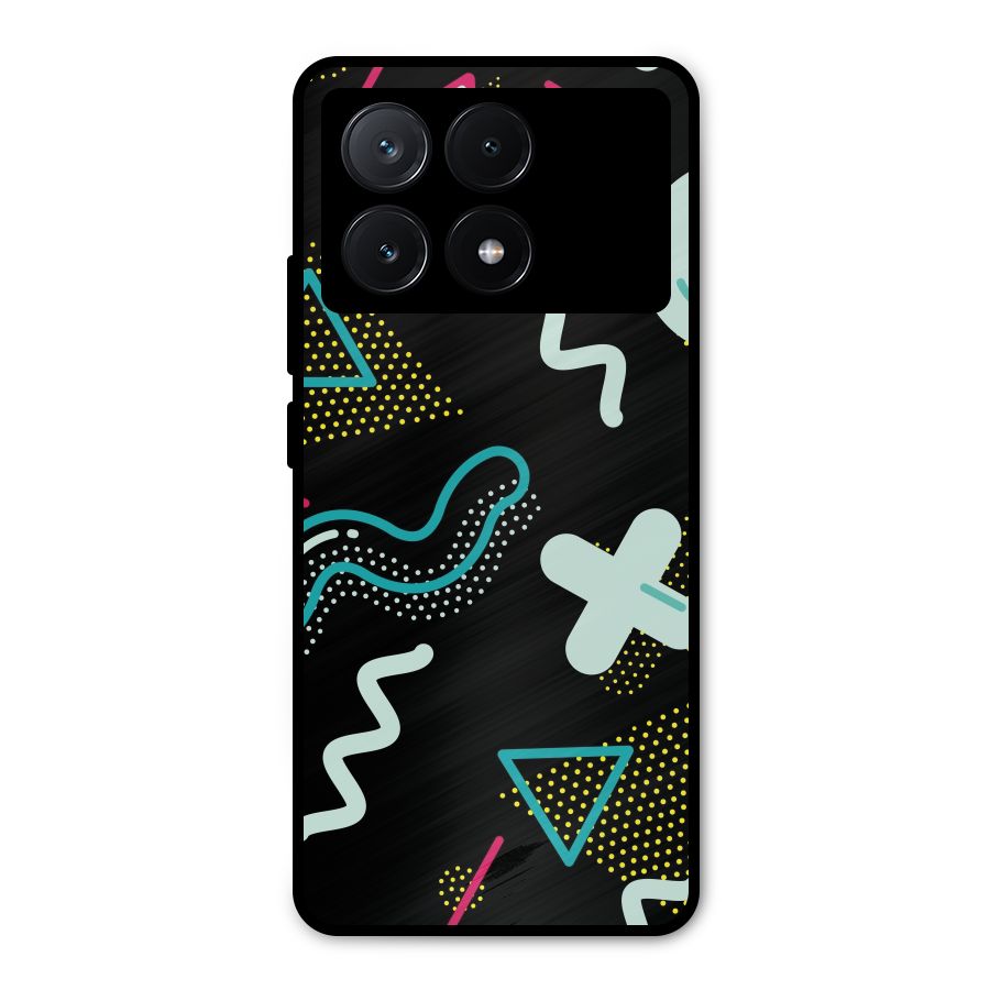 Shapes Pattern Metal Back Case for Poco X6 Pro