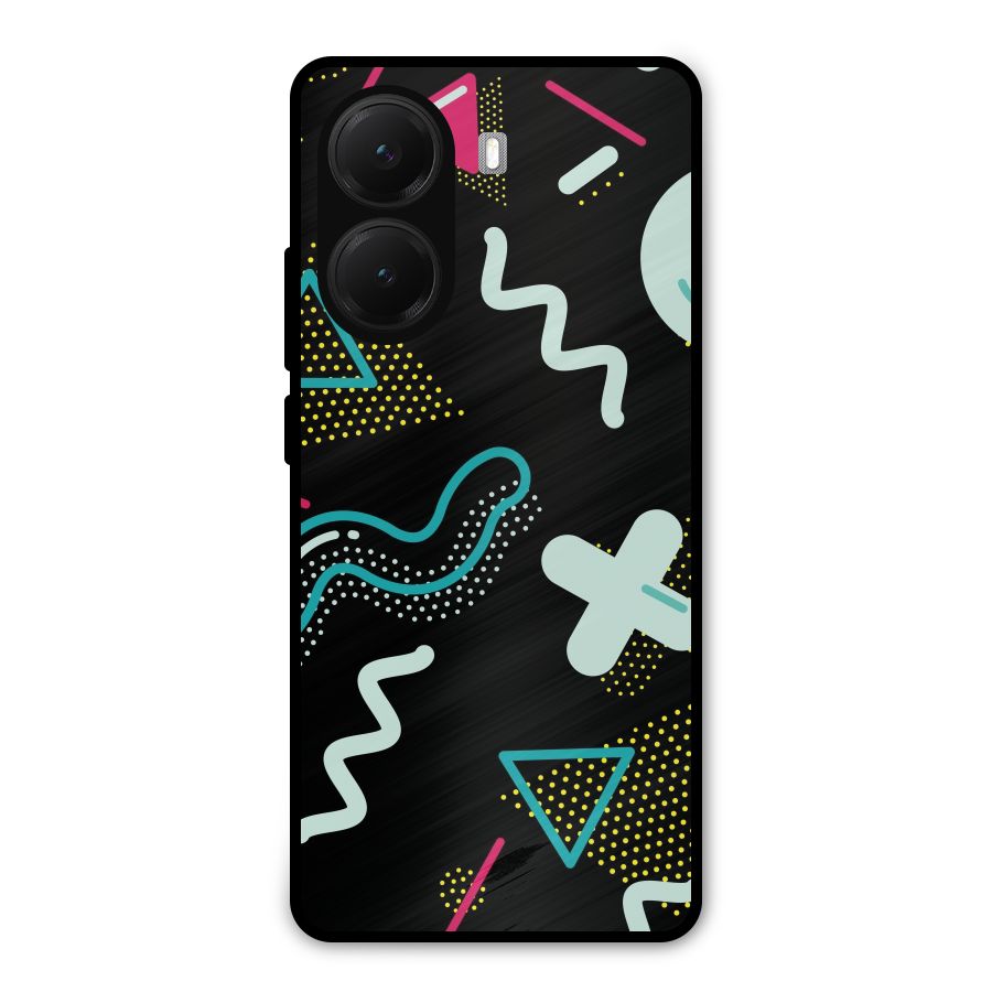 Shapes Pattern Metal Back Case for Poco X7 Pro