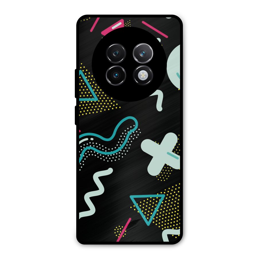 Shapes Pattern Metal Back Case for Realme 13 Plus