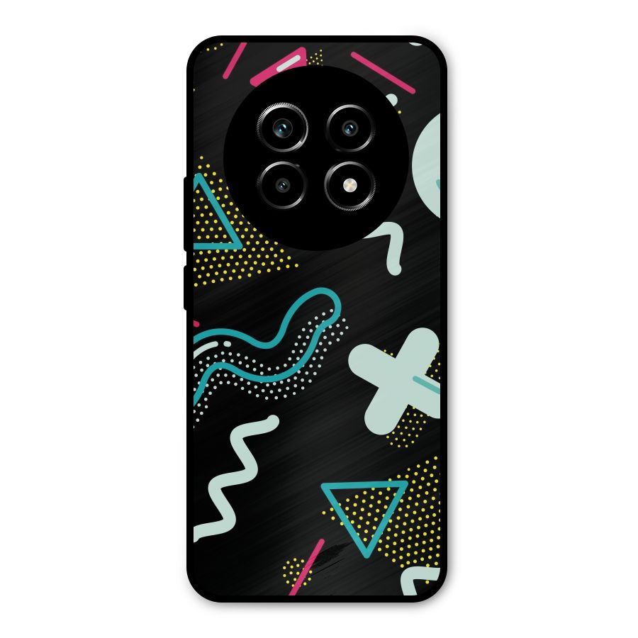 Shapes Pattern Metal Back Case for Realme 13 Pro