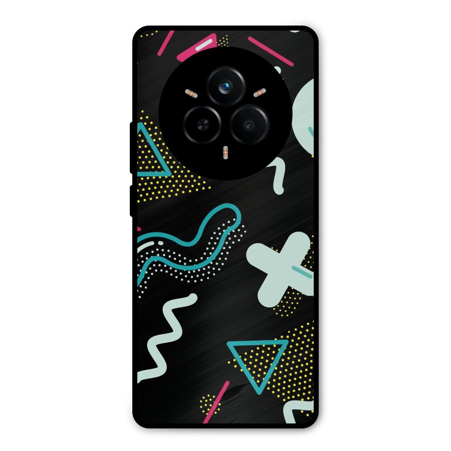 Shapes Pattern Metal Back Case for Realme 14 Pro