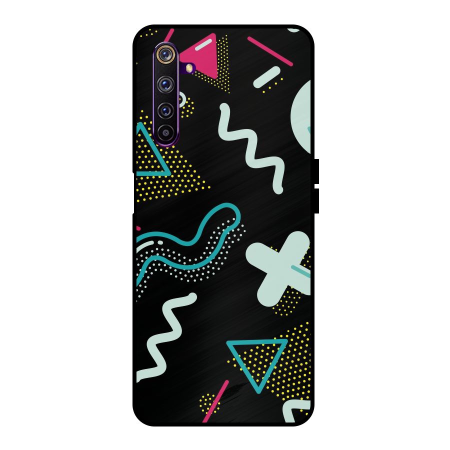 Shapes Pattern Metal Back Case for Realme 6 Pro