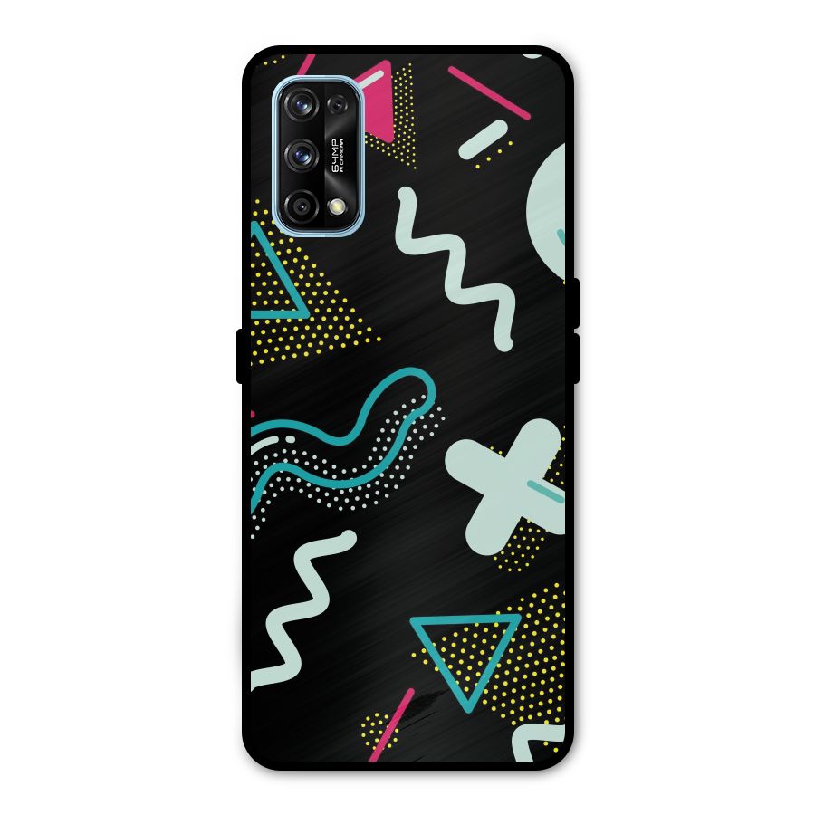 Shapes Pattern Metal Back Case for Realme 7 Pro