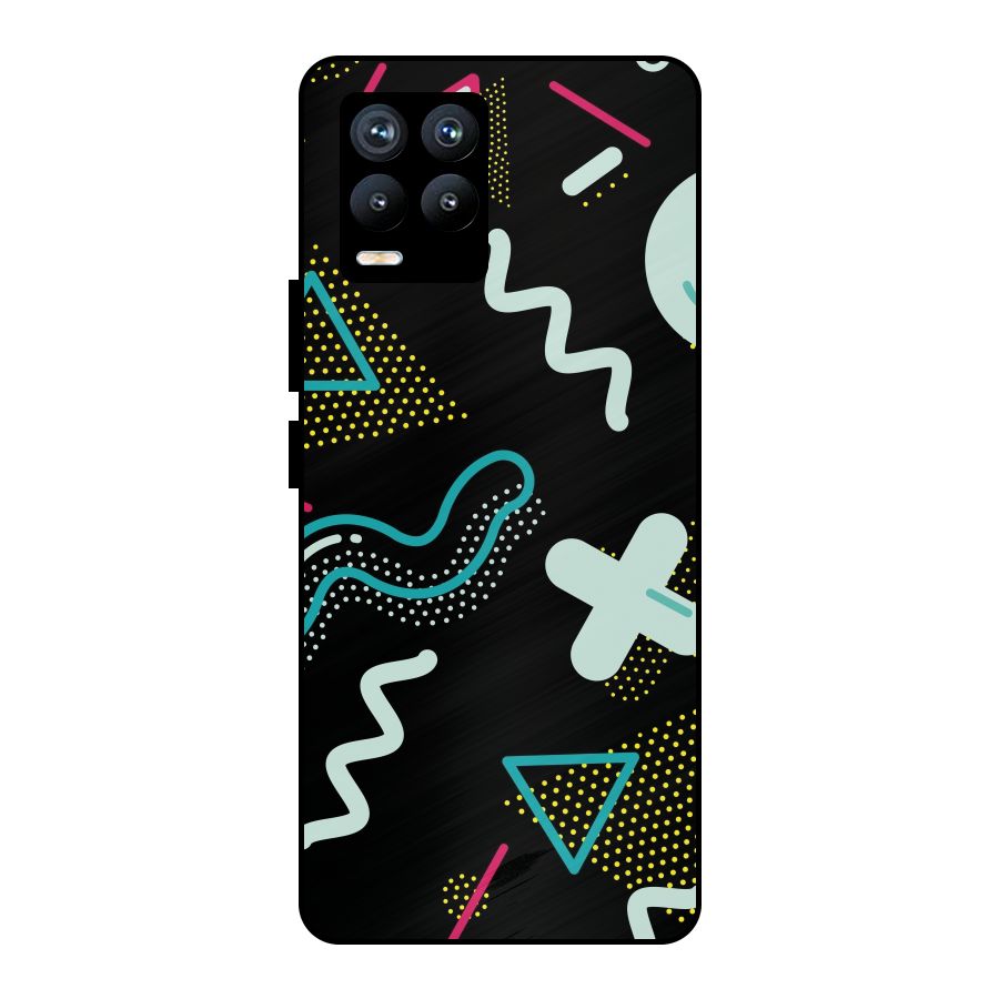 Shapes Pattern Metal Back Case for Realme 8 Pro