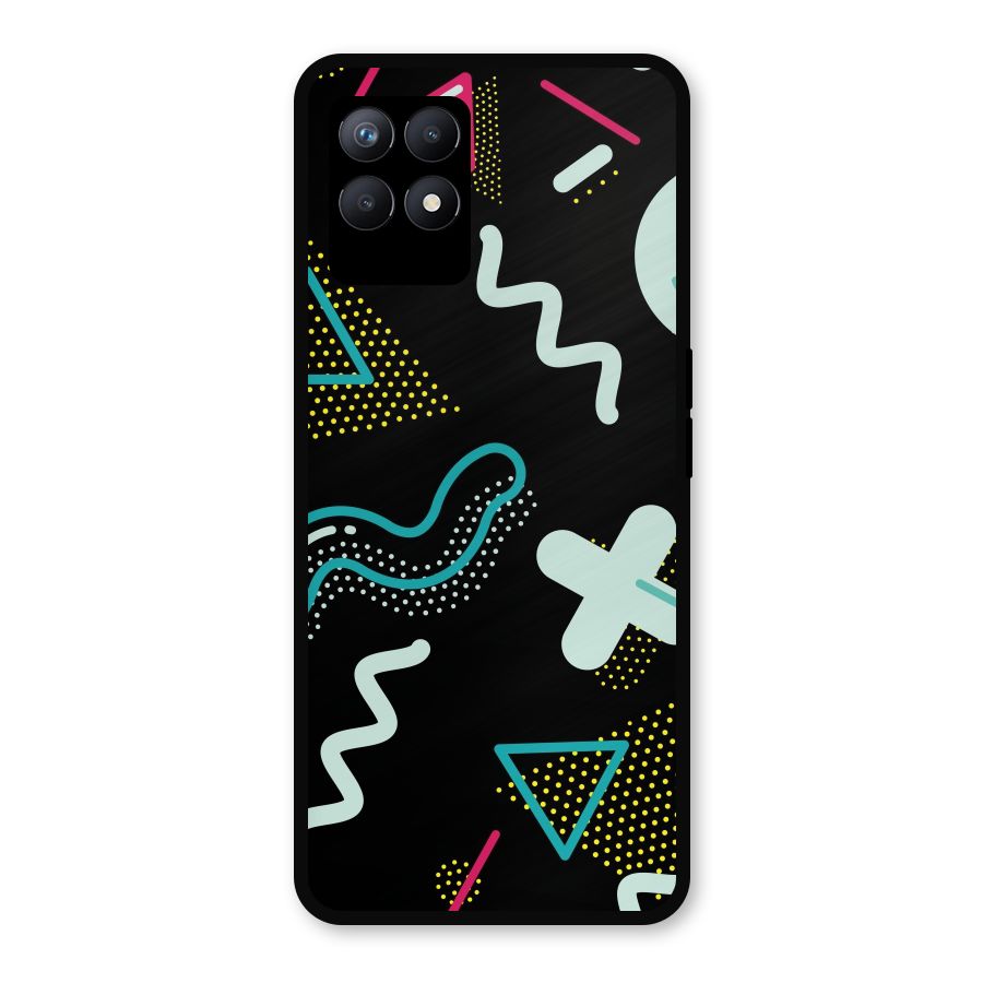 Shapes Pattern Metal Back Case for Realme 8i