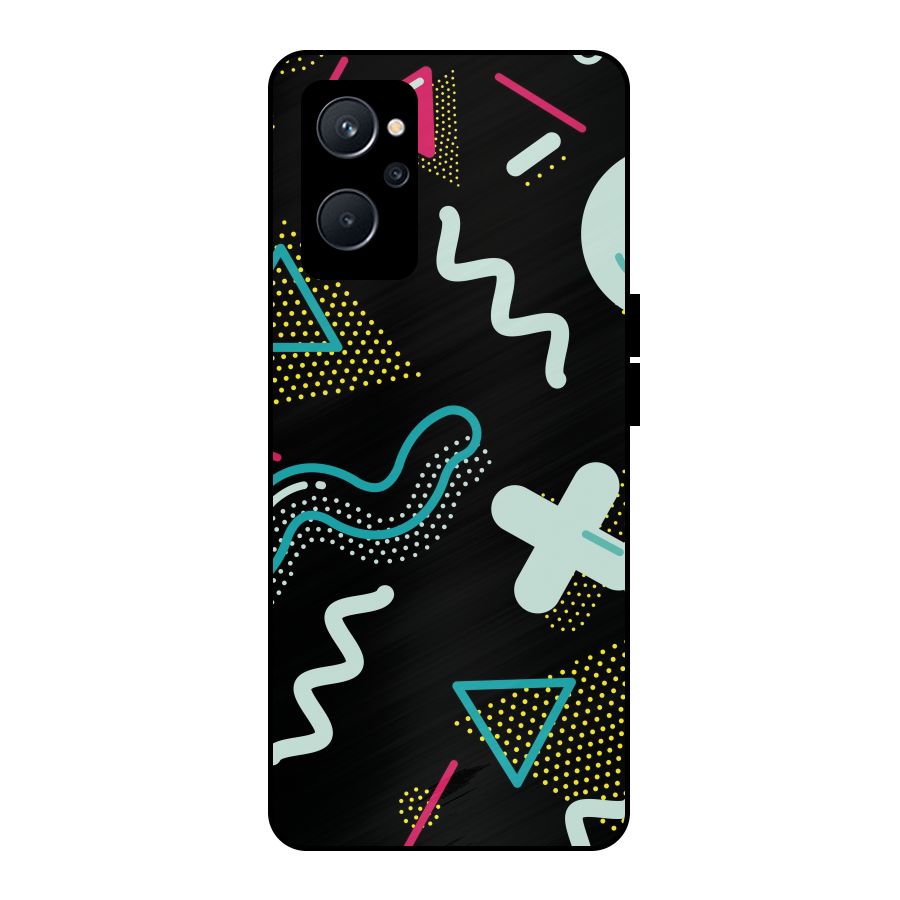 Shapes Pattern Metal Back Case for Realme 9i 5G