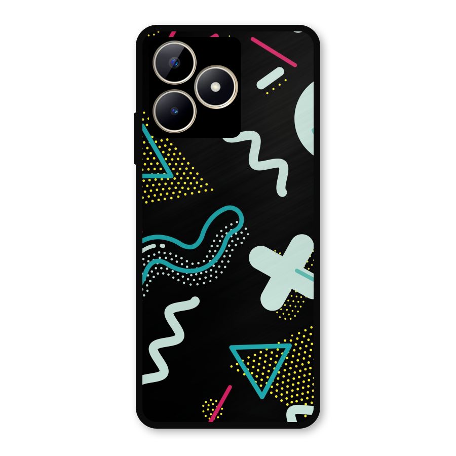 Shapes Pattern Metal Back Case for Realme C53