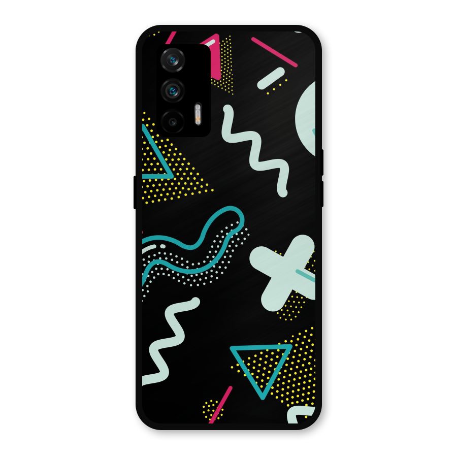 Shapes Pattern Metal Back Case for Realme GT 5G