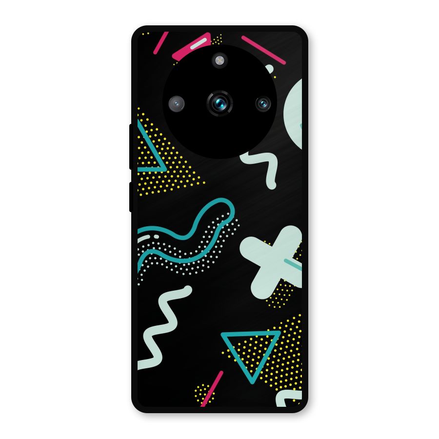 Shapes Pattern Metal Back Case for Realme Narzo 60 Pro