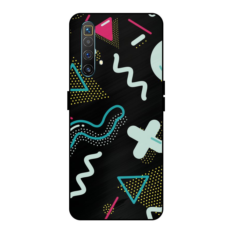 Shapes Pattern Metal Back Case for Realme X3