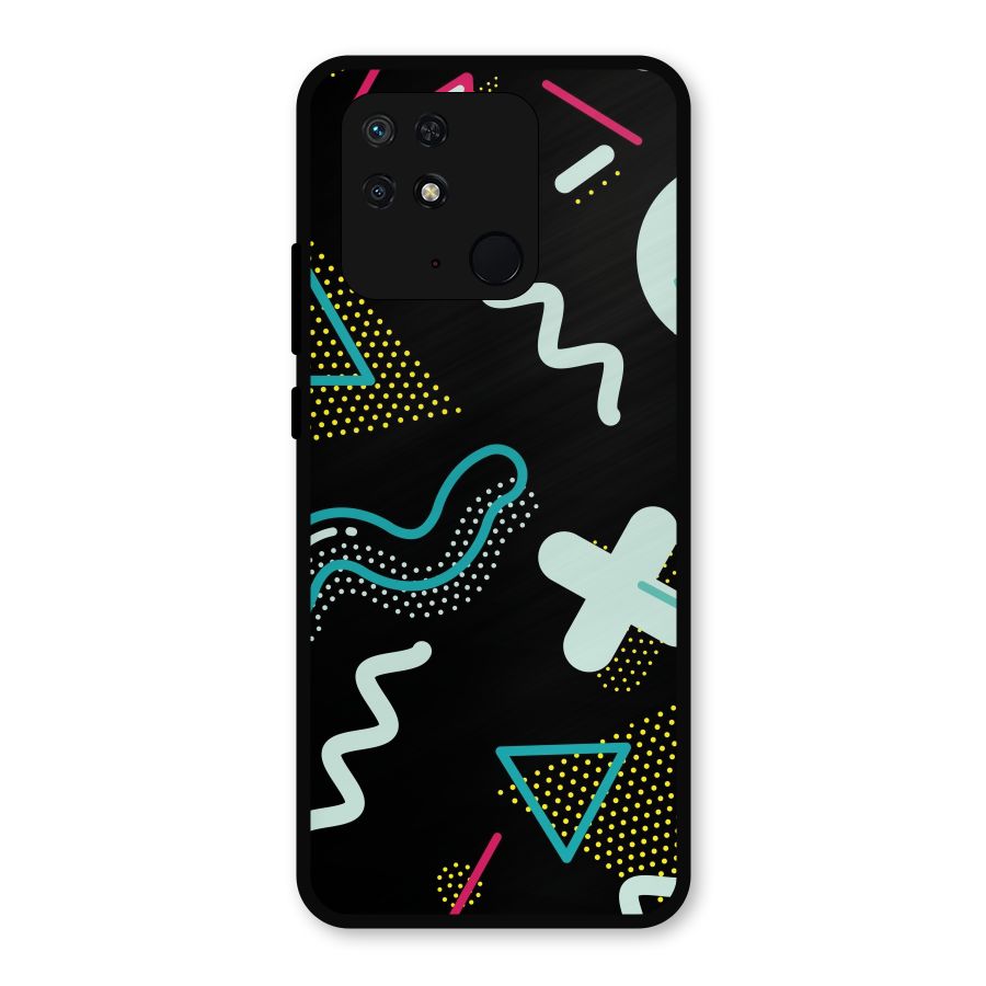 Shapes Pattern Metal Back Case for Redmi 10 Power