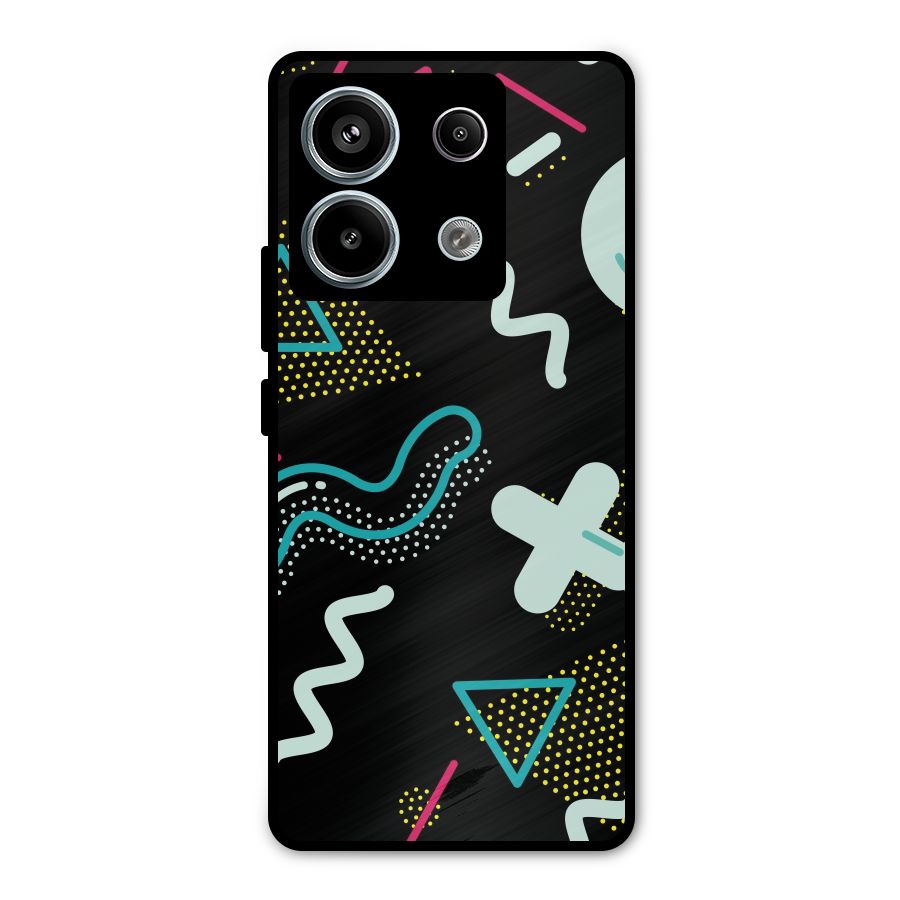 Shapes Pattern Metal Back Case for Redmi Note 13 Pro 5G