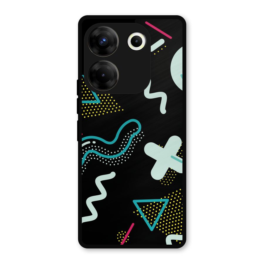 Shapes Pattern Metal Back Case for Tecno Camon 20 Pro