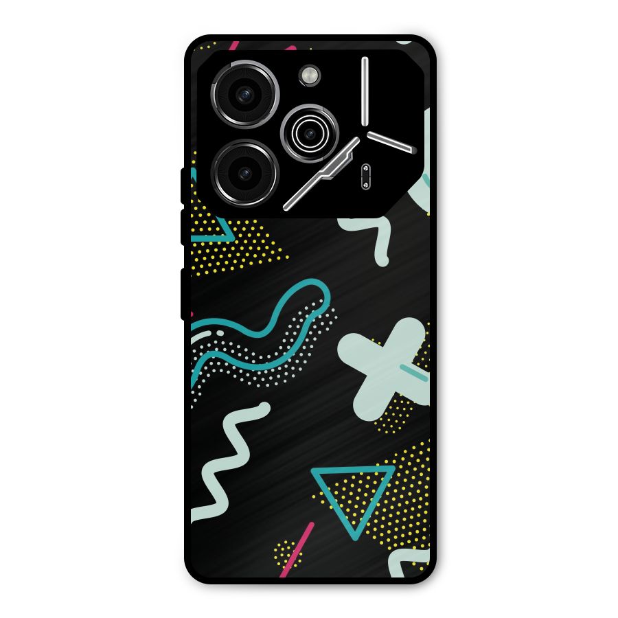 Shapes Pattern Metal Back Case for Tecno Pova 6 Pro