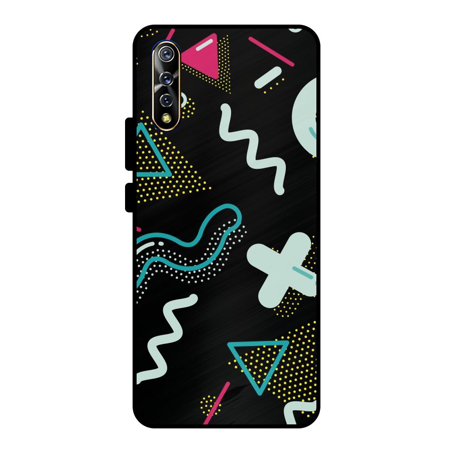 Shapes Pattern Metal Back Case for Vivo S1