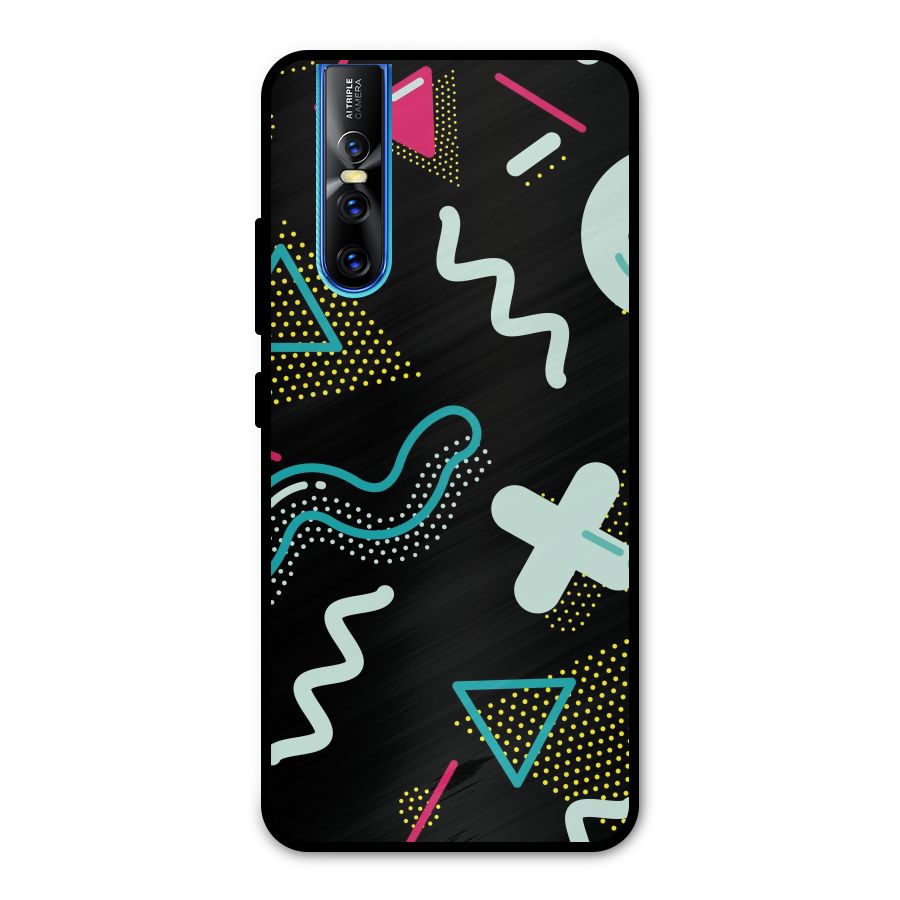 Shapes Pattern Metal Back Case for Vivo V15 Pro