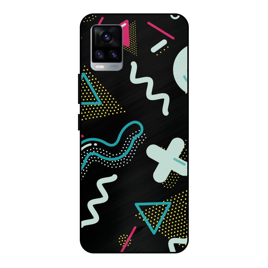 Shapes Pattern Metal Back Case for Vivo V20 2021