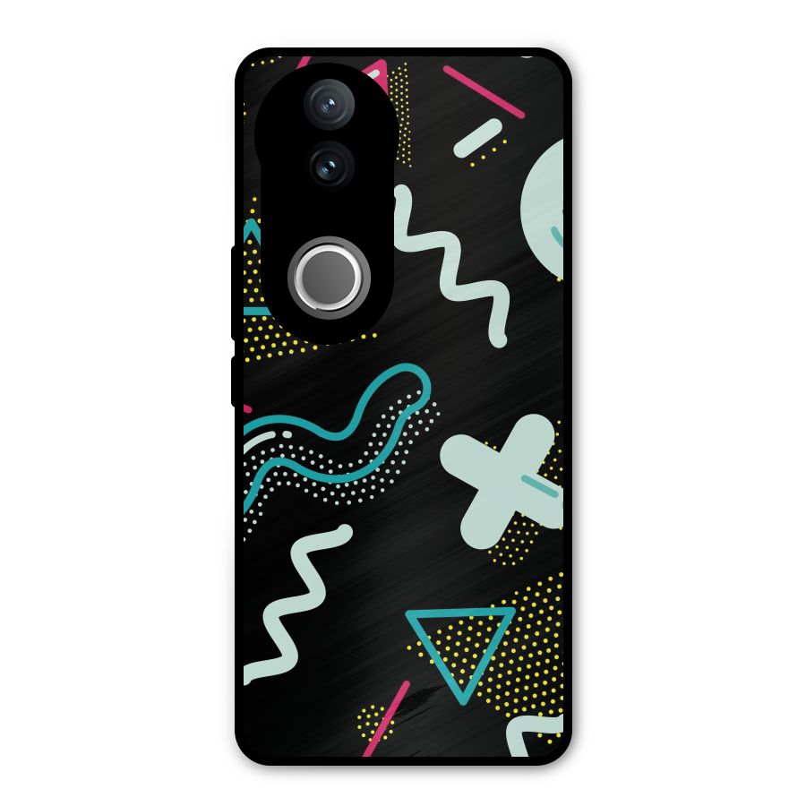 Shapes Pattern Metal Back Case for Vivo V50e