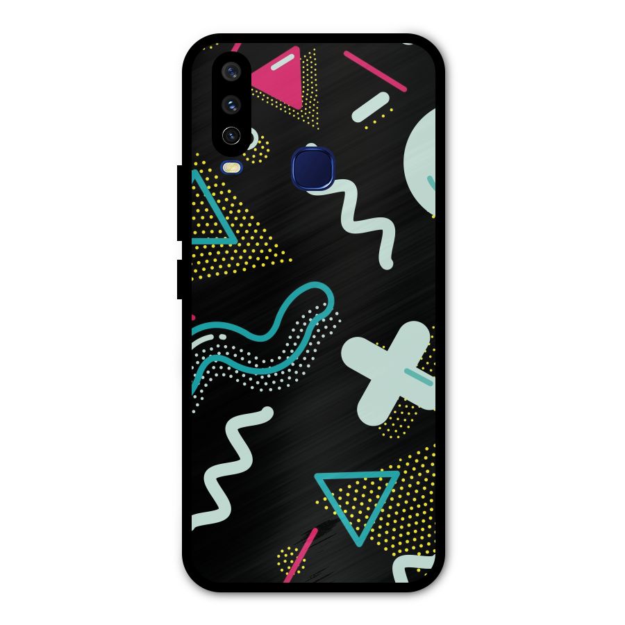 Shapes Pattern Metal Back Case for Vivo Y15