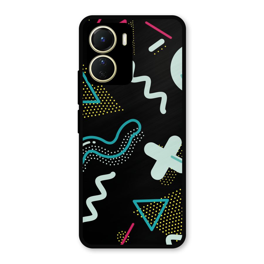 Shapes Pattern Metal Back Case for Vivo Y16