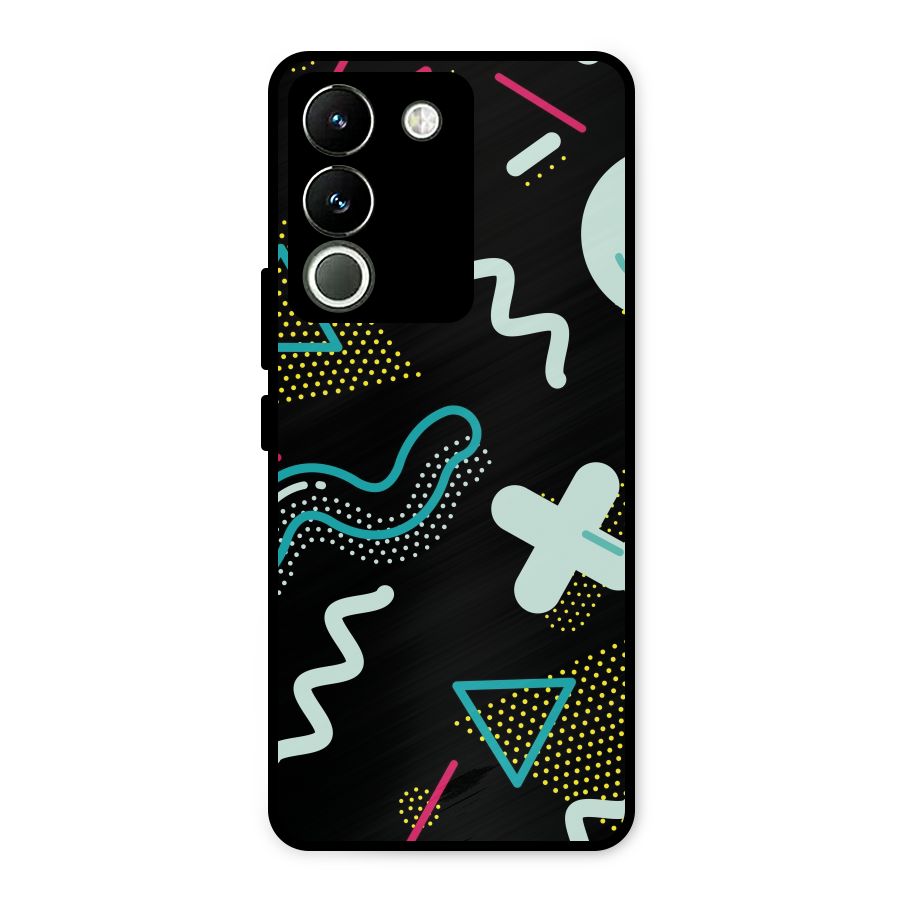 Shapes Pattern Metal Back Case for Vivo Y200