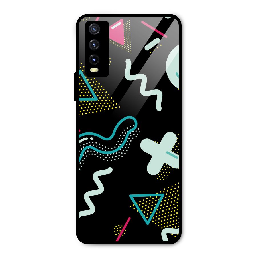 Shapes Pattern Metal Back Case for Vivo Y20g