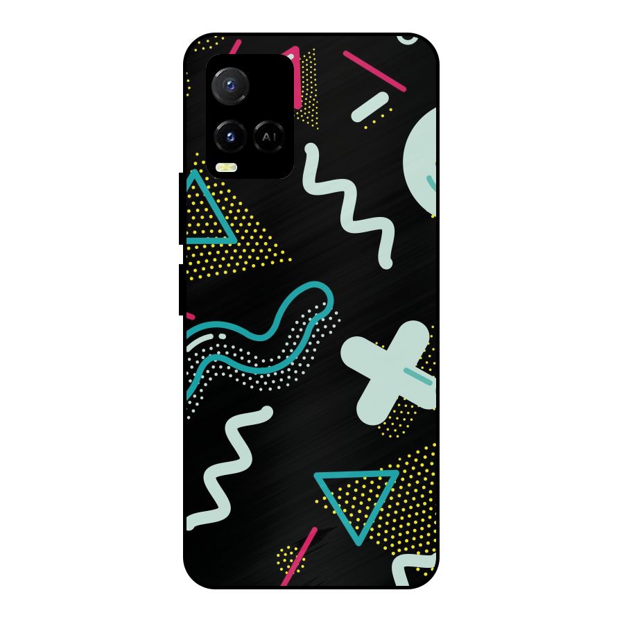Shapes Pattern Metal Back Case for Vivo Y21T