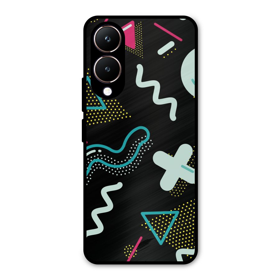Shapes Pattern Metal Back Case for Vivo Y28