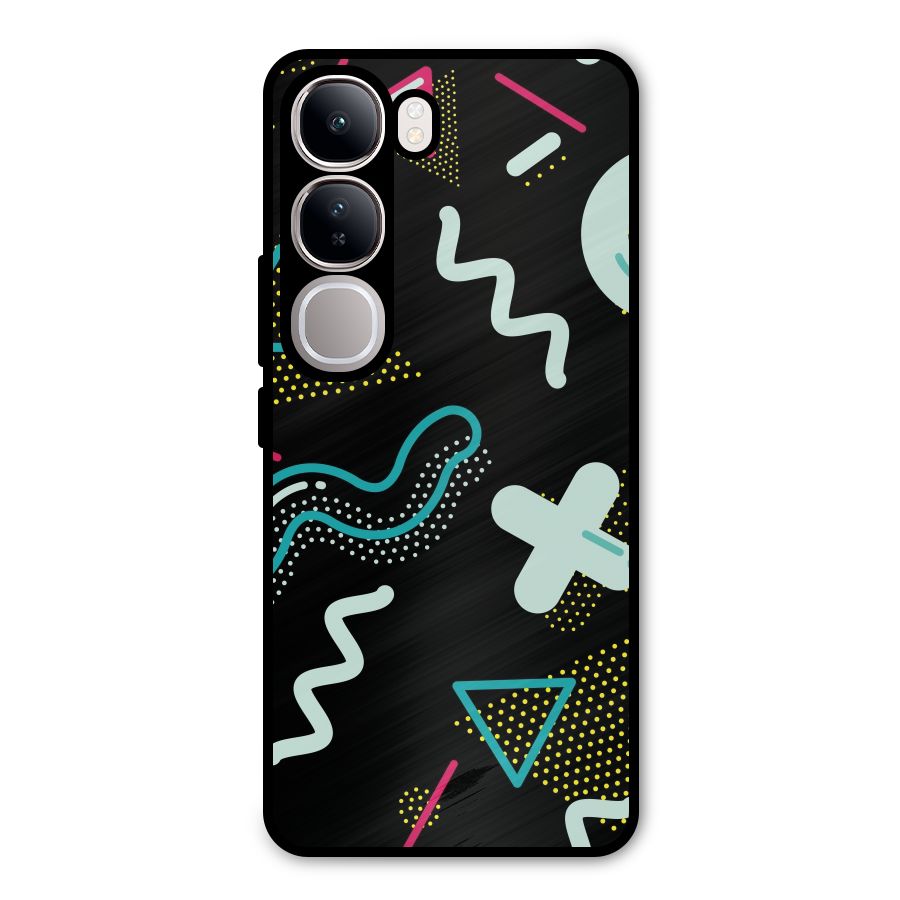 Shapes Pattern Metal Back Case for Vivo Y300