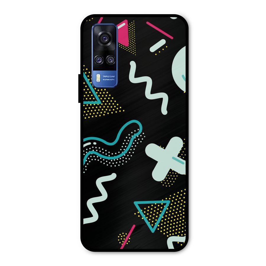 Shapes Pattern Metal Back Case for Vivo Y31