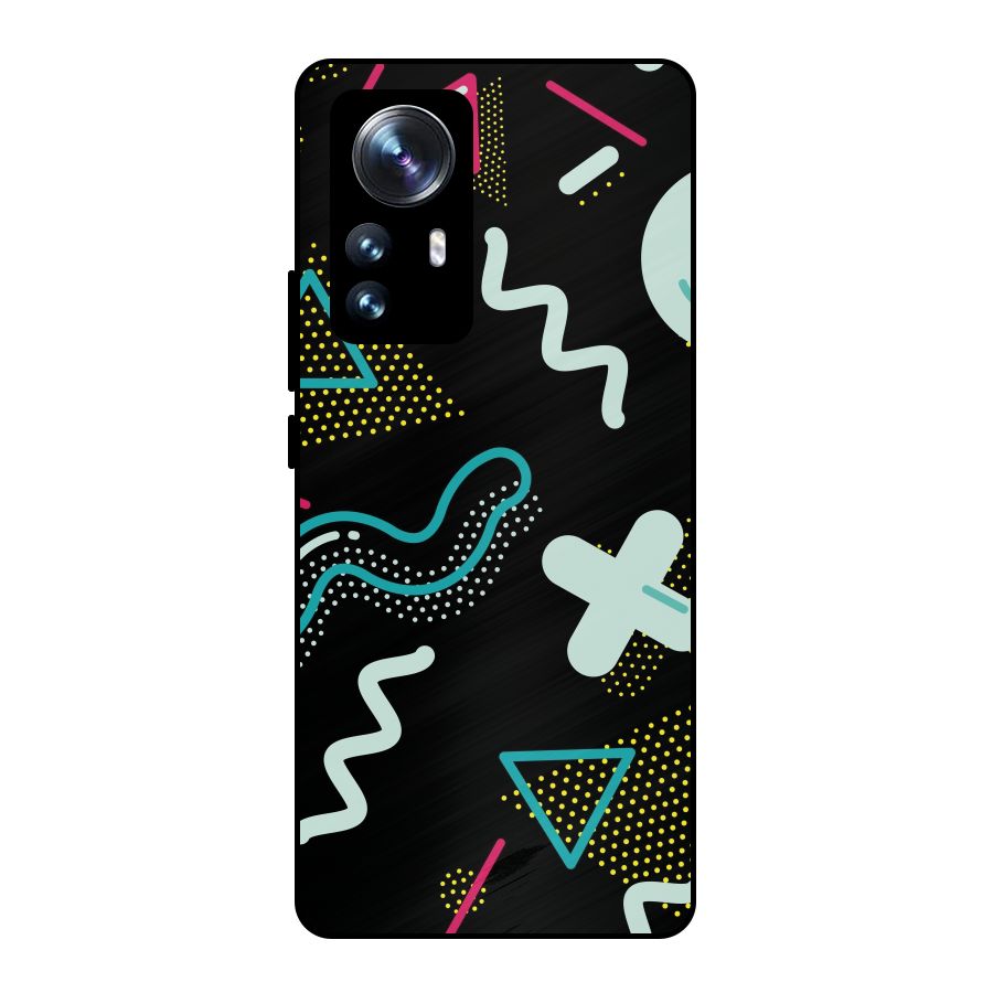 Shapes Pattern Metal Back Case for Xiaomi 12 Pro