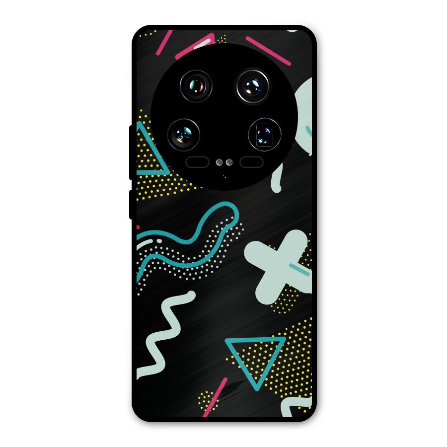 Shapes Pattern Metal Back Case for Xiaomi 14 Ultra