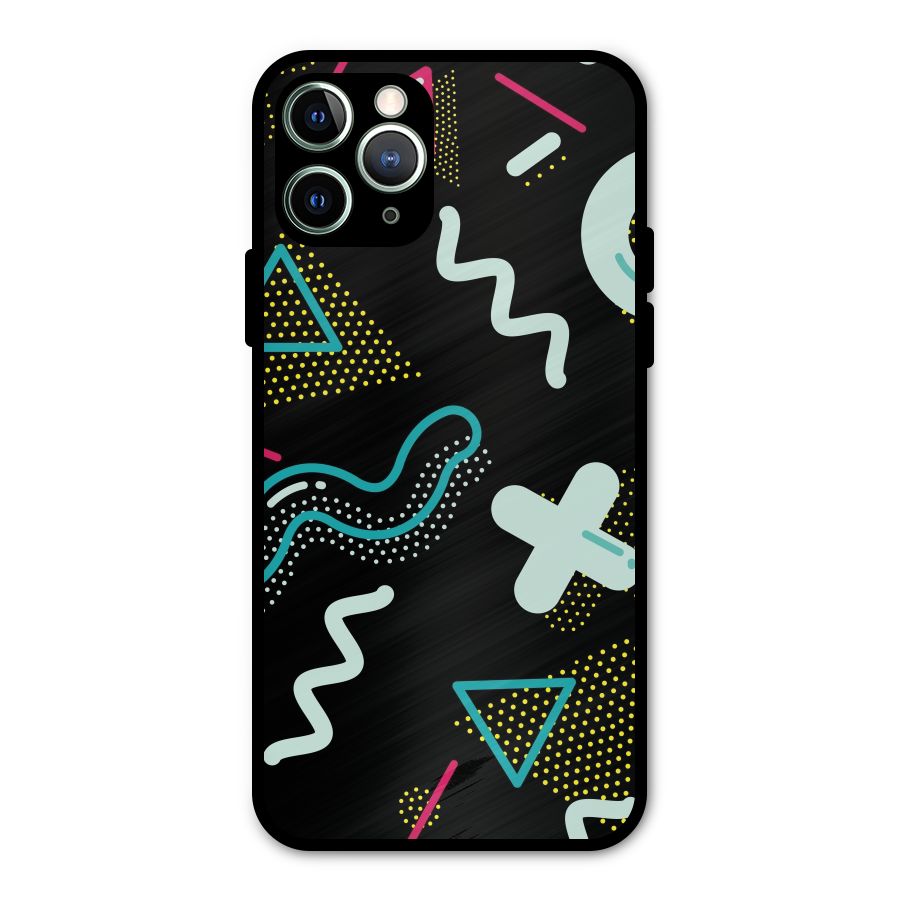 Shapes Pattern Metal Back Case for iPhone 11 Pro Max