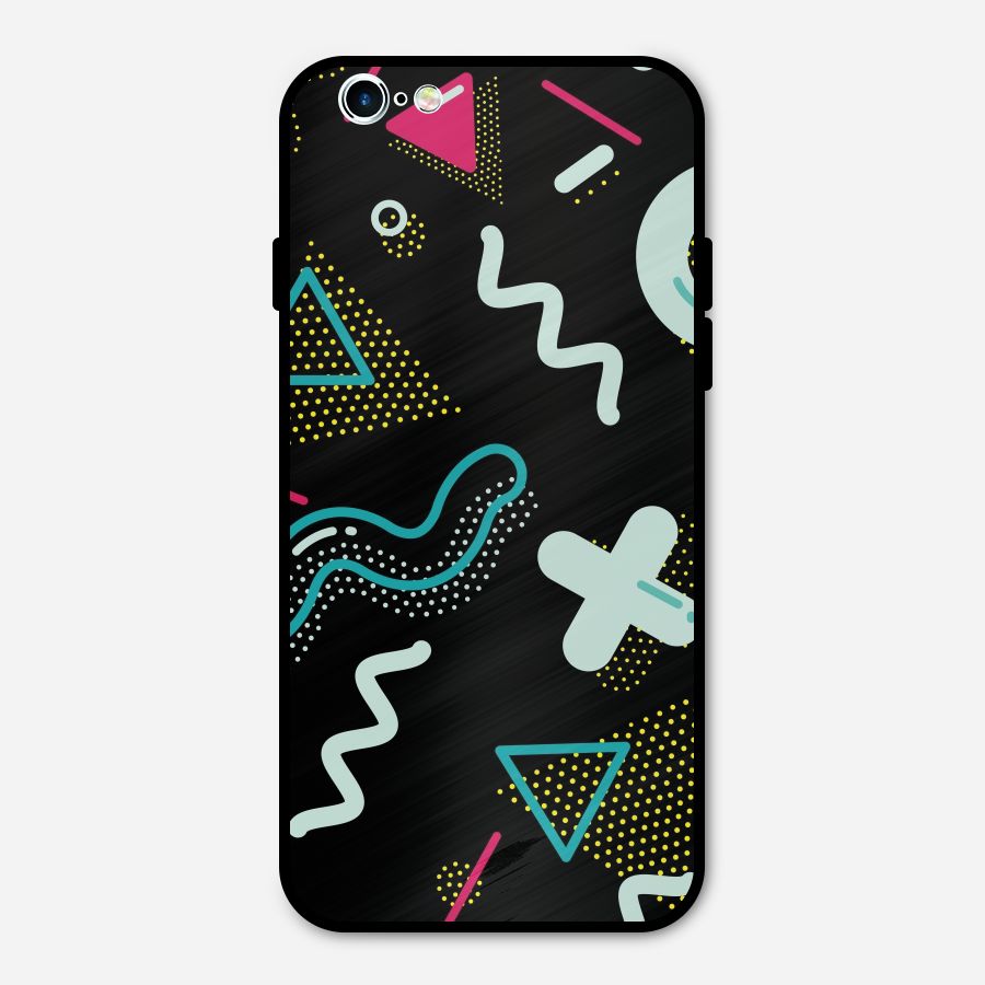 Shapes Pattern Metal Back Case for iPhone 6 6s