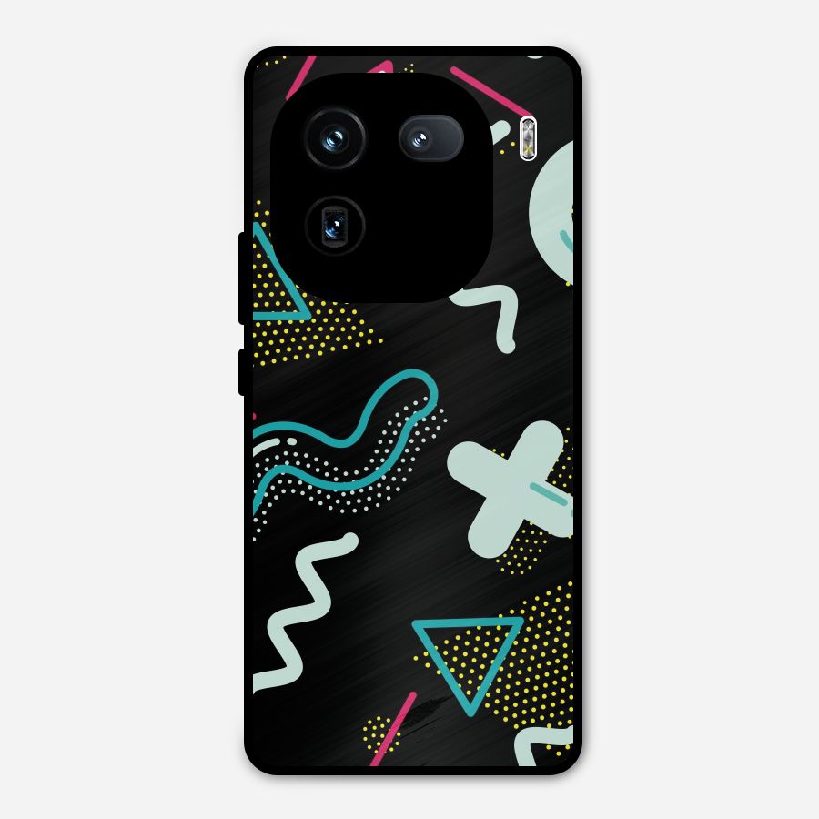 Shapes Pattern Metal Back Case for iQOO 12