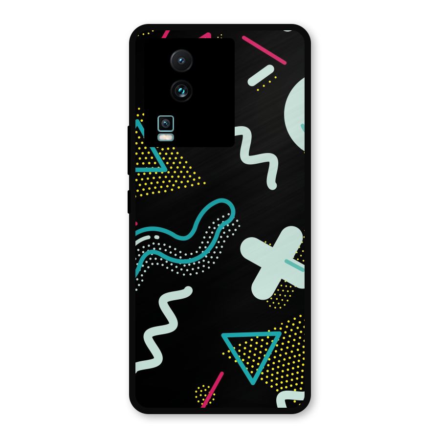 Shapes Pattern Metal Back Case for iQOO Neo 7 Pro