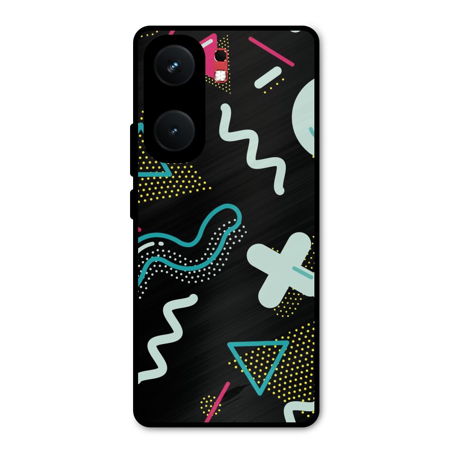 Shapes Pattern Metal Back Case for iQOO Neo 9 Pro