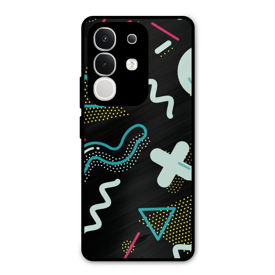 Shapes Pattern Metal Back Case for iQOO Z10x