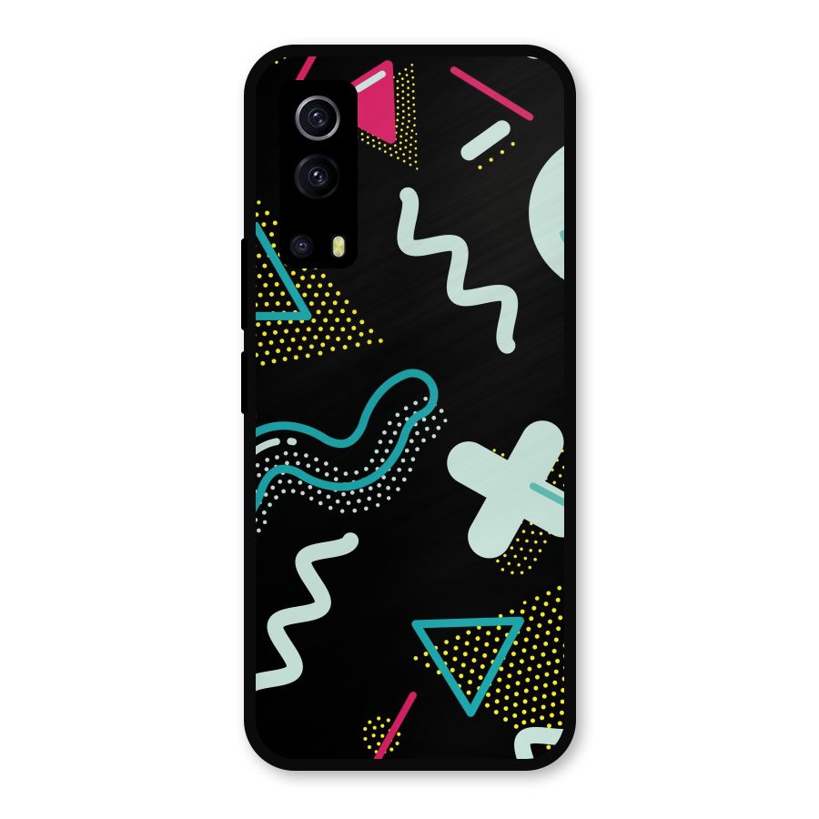 Shapes Pattern Metal Back Case for iQOO Z3