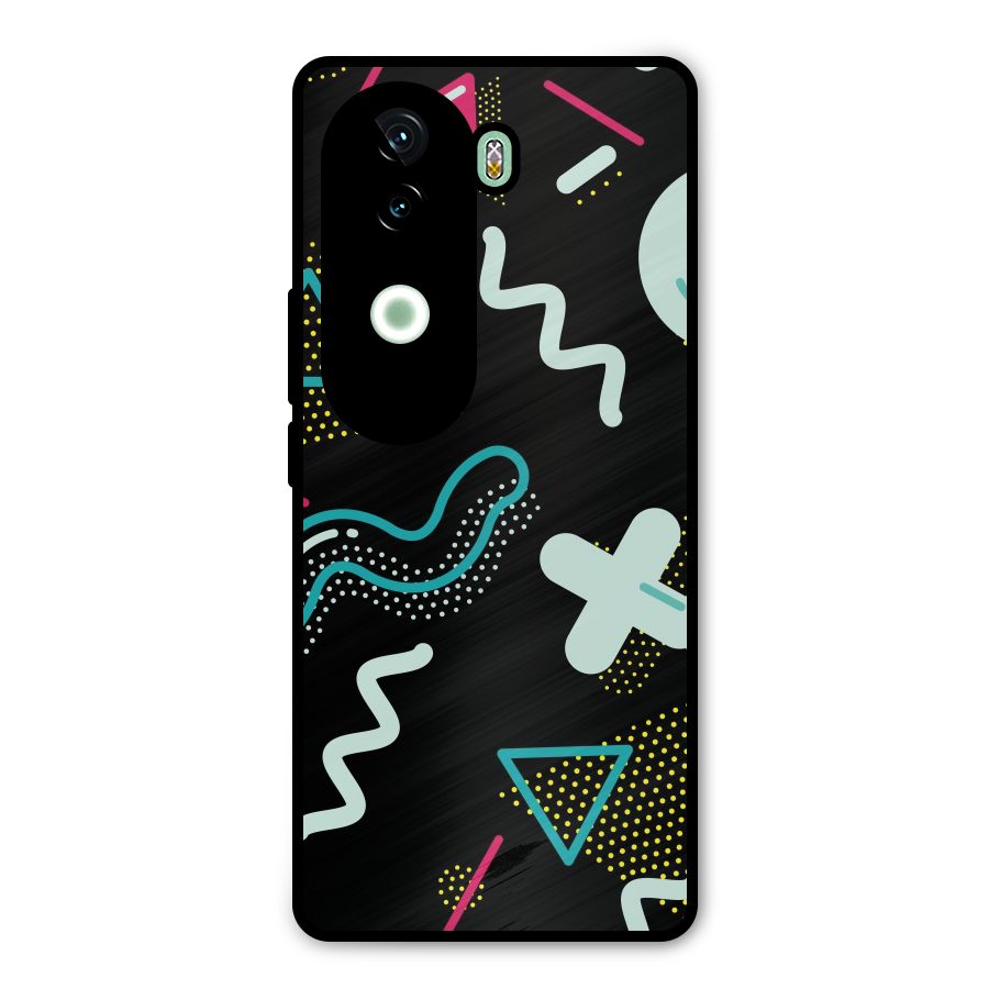 Shapes Pattern Metal Back Case for iQOO Z9s