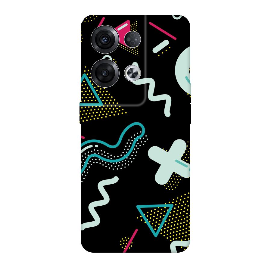 Shapes Pattern Original Polycarbonate Back Case for Oppo Reno8 Pro 5G