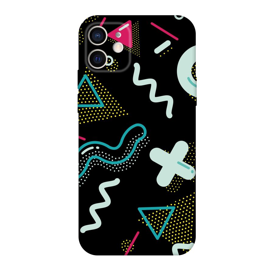 Shapes Pattern Original Polycarbonate Back Case for iPhone 12